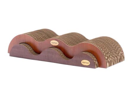 Rascador de madera para gatos con ondas marca Rascat