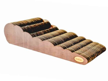 Rascador para gatos nube con pelota en madera 02 Rascat